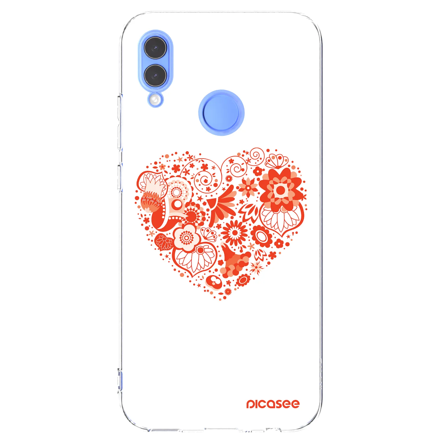 Picasee silikonový průhledný obal pro Huawei P Smart 2019 - Velké srdce