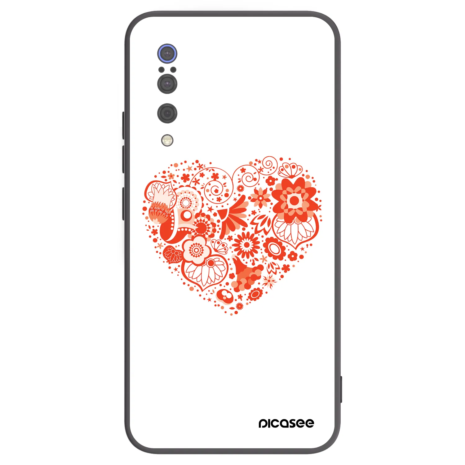 Picasee silikonový černý obal pro Xiaomi Mi 9 - Velké srdce