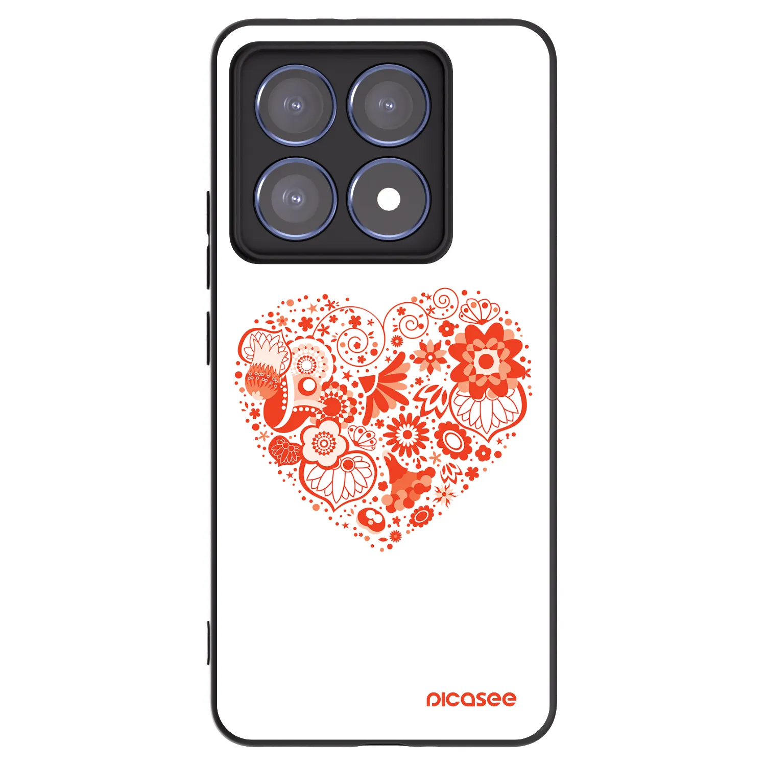 Picasee silikonový černý obal pro Xiaomi 14T Pro - Velké srdce