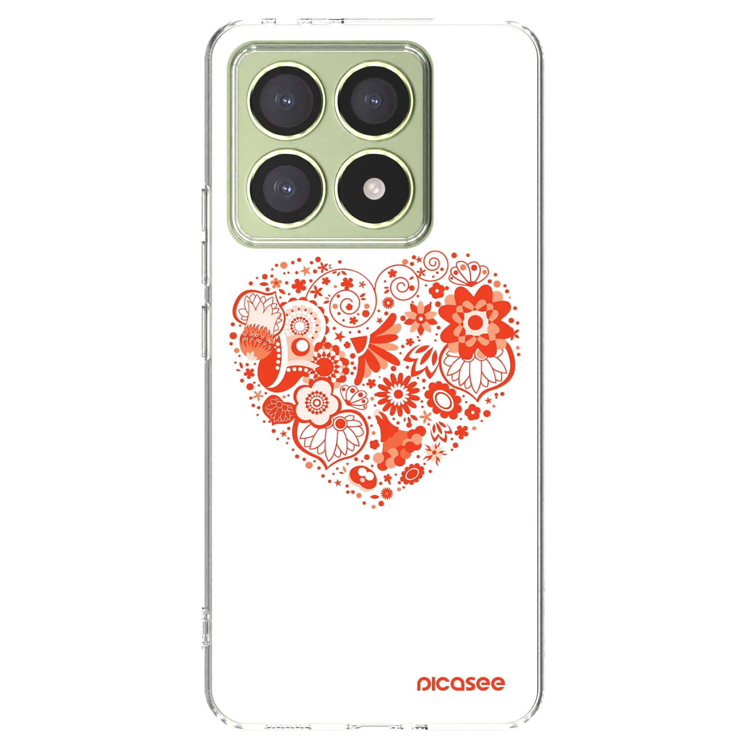 Picasee silikonový průhledný obal pro Xiaomi 14T - Velké srdce