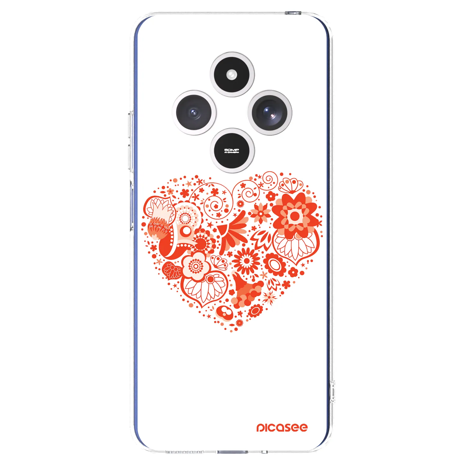 Picasee silikonový průhledný obal pro Xiaomi Redmi 14C - Velké srdce