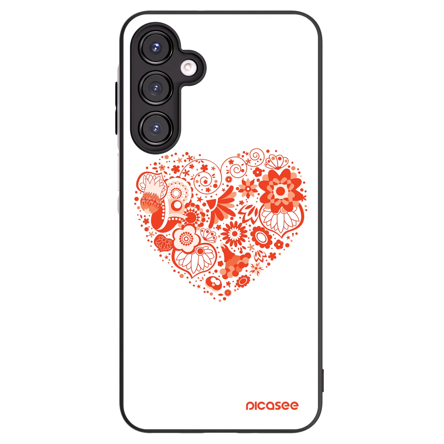 Picasee silikonový černý obal pro Samsung Galaxy A16 5G - Velké srdce
