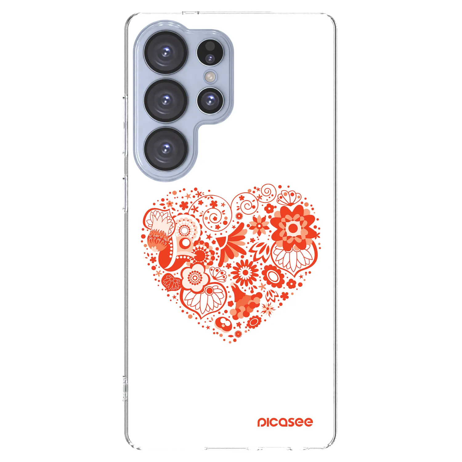 Picasee silikonový průhledný obal pro Samsung Galaxy S25 Ultra 5G - Velké srdce