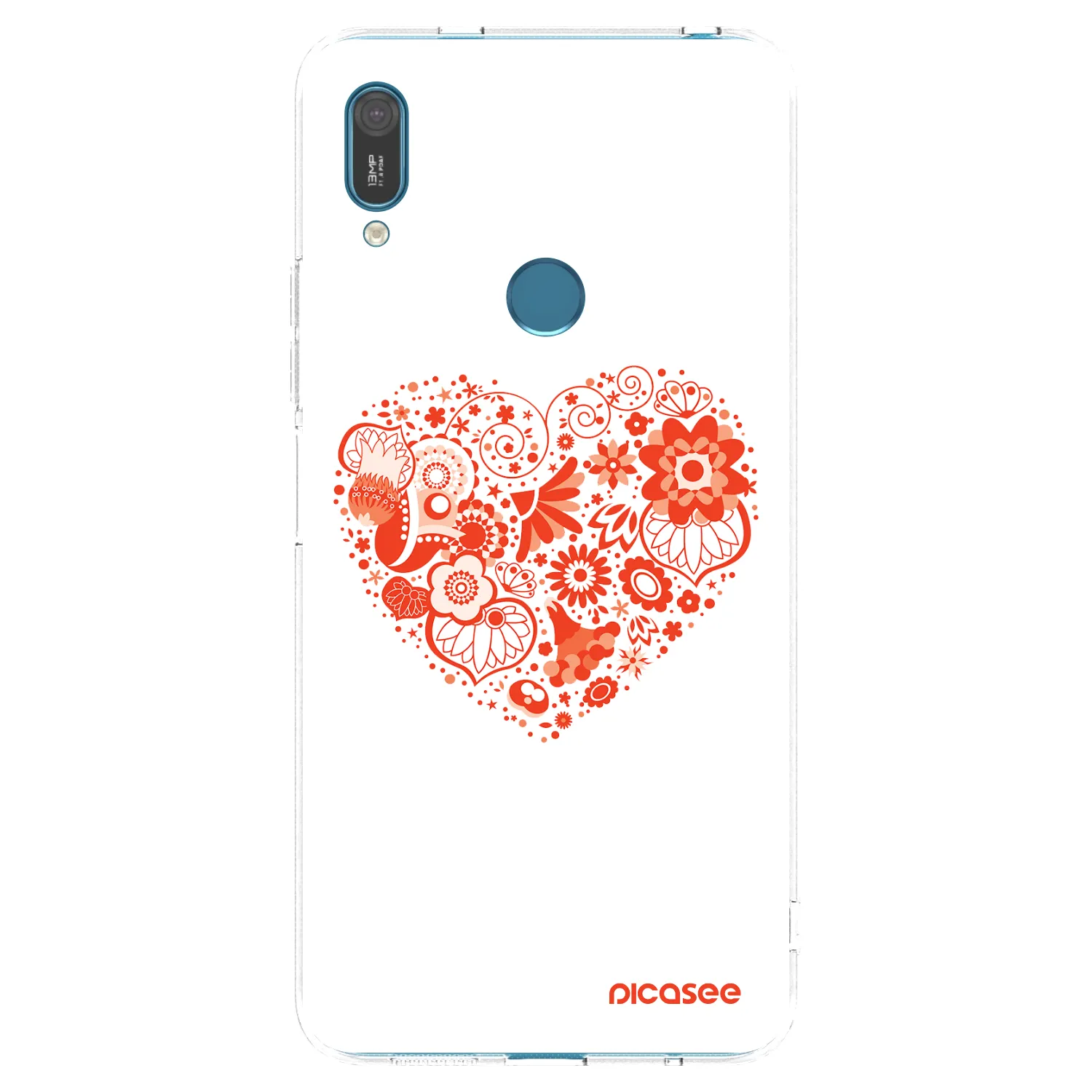 Picasee silikonový průhledný obal pro Huawei Y7 2019 - Velké srdce