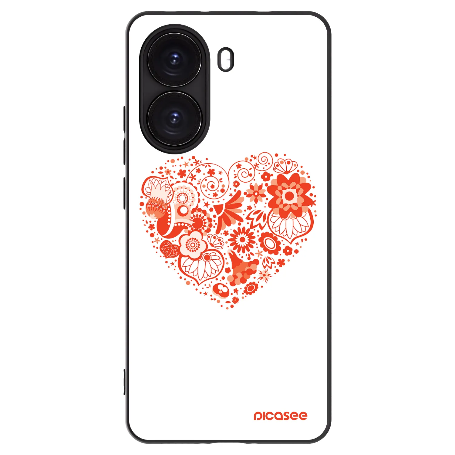 Picasee silikonový černý obal pro Xiaomi Poco X7 Pro 5G - Velké srdce