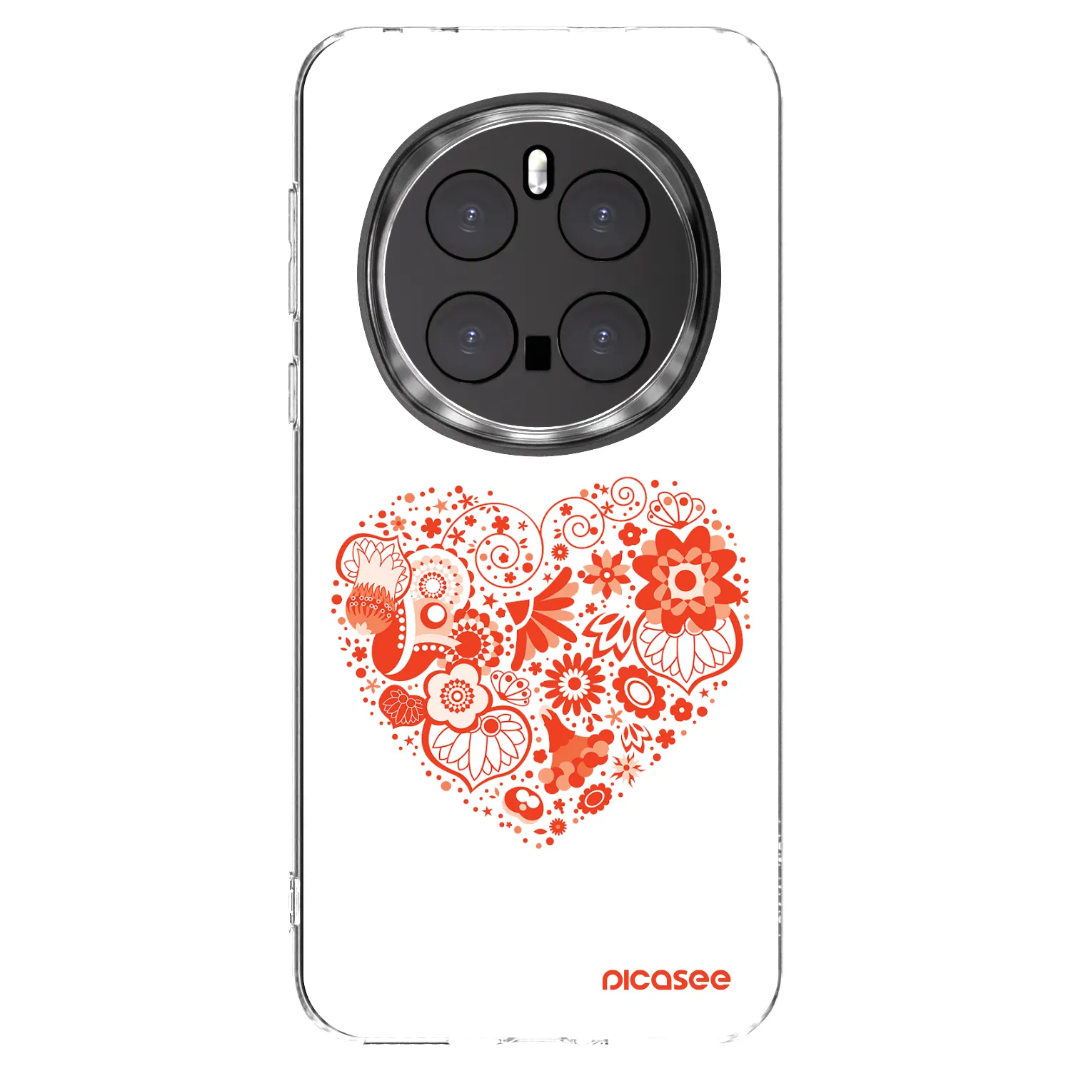Picasee silikonový průhledný obal pro Honor Magic7 Pro 5G - Velké srdce