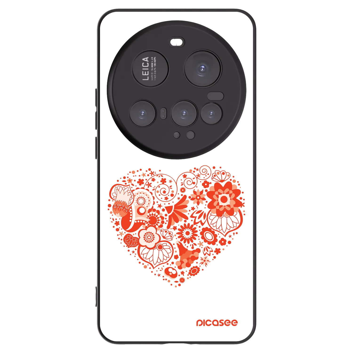 Picasee silikonový černý obal pro Xiaomi 15 Ultra - Velké srdce
