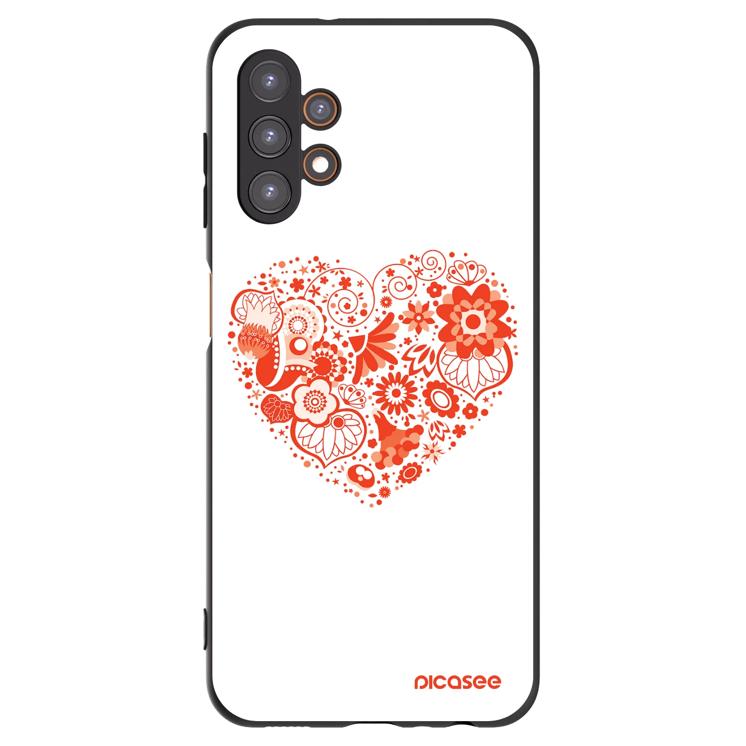 Picasee silikonový černý obal pro Samsung Galaxy A13 5G - Velké srdce