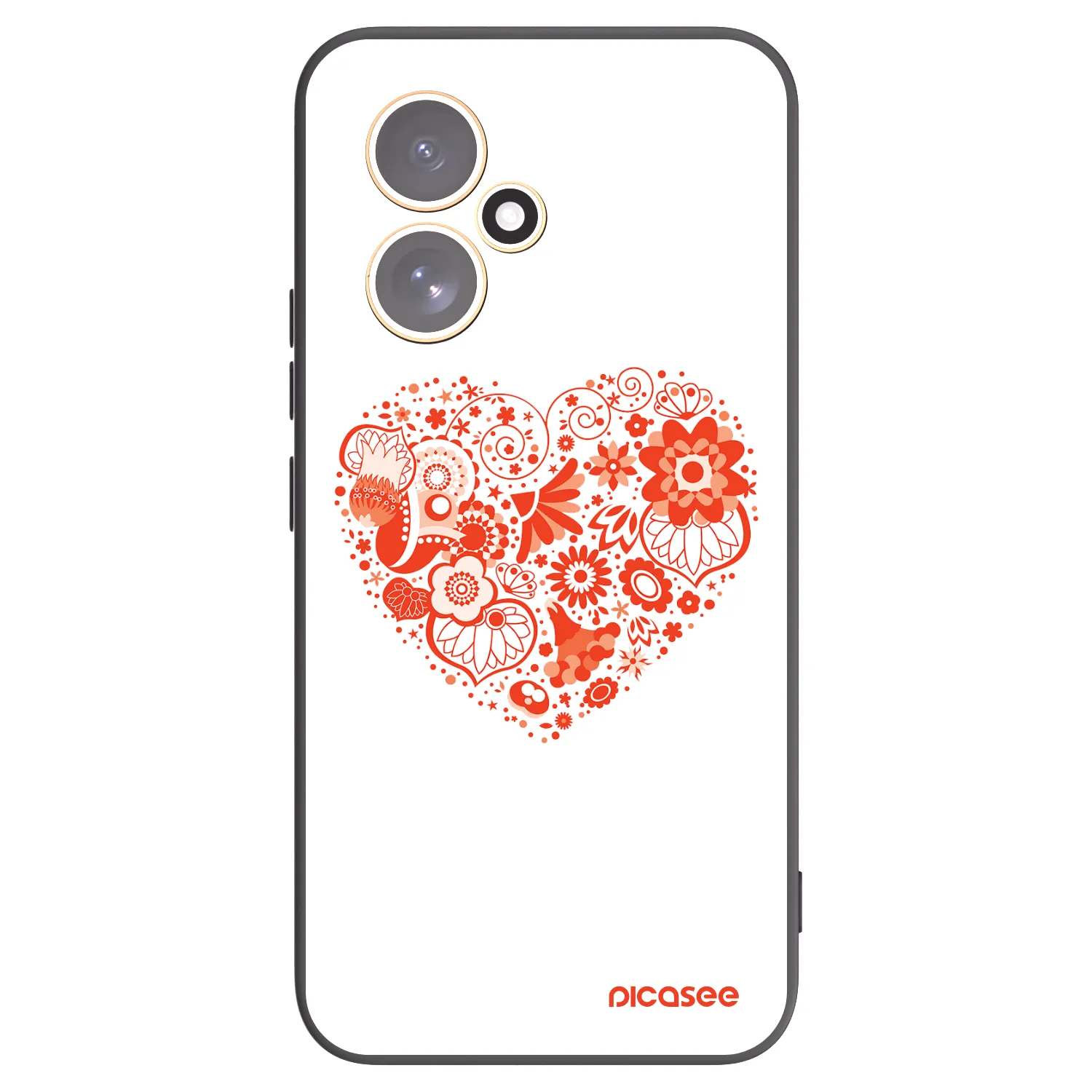 Picasee silikonový černý obal pro Honor 400 5G - Velké srdce