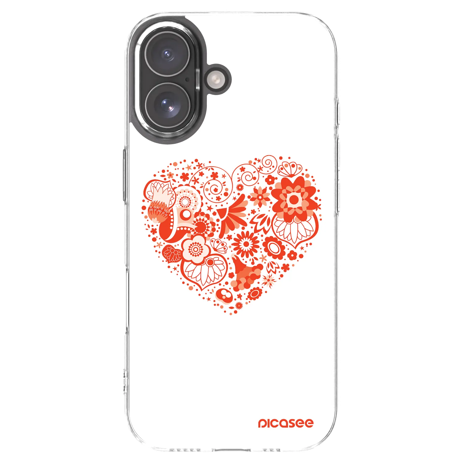 Picasee silikonový průhledný obal pro Apple iPhone 17 - Velké srdce
