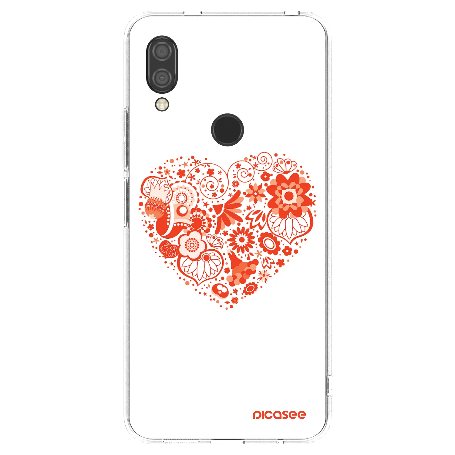 Picasee silikonový průhledný obal pro Xiaomi Redmi 7 - Velké srdce