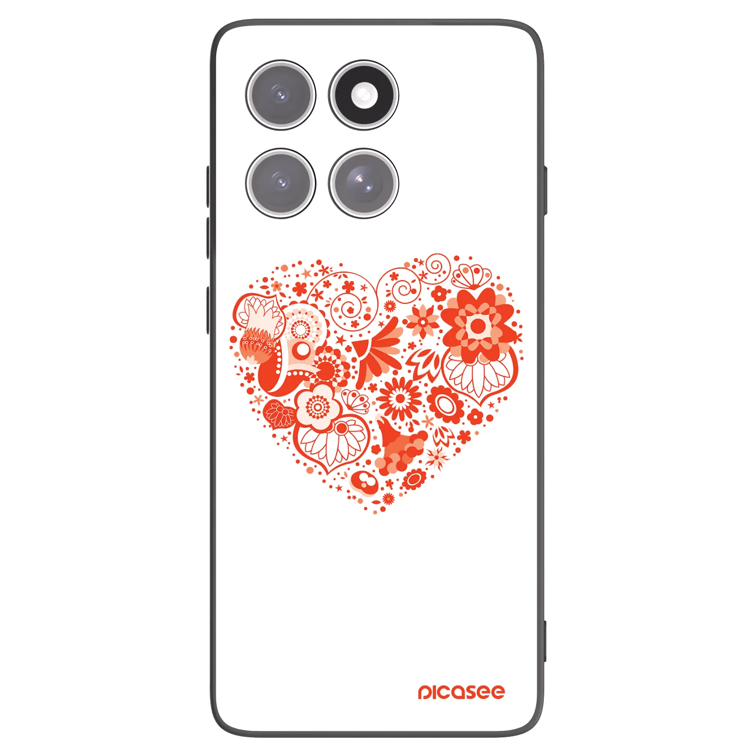 Picasee silikonový černý obal pro Motorola Edge 60 Pro - Velké srdce