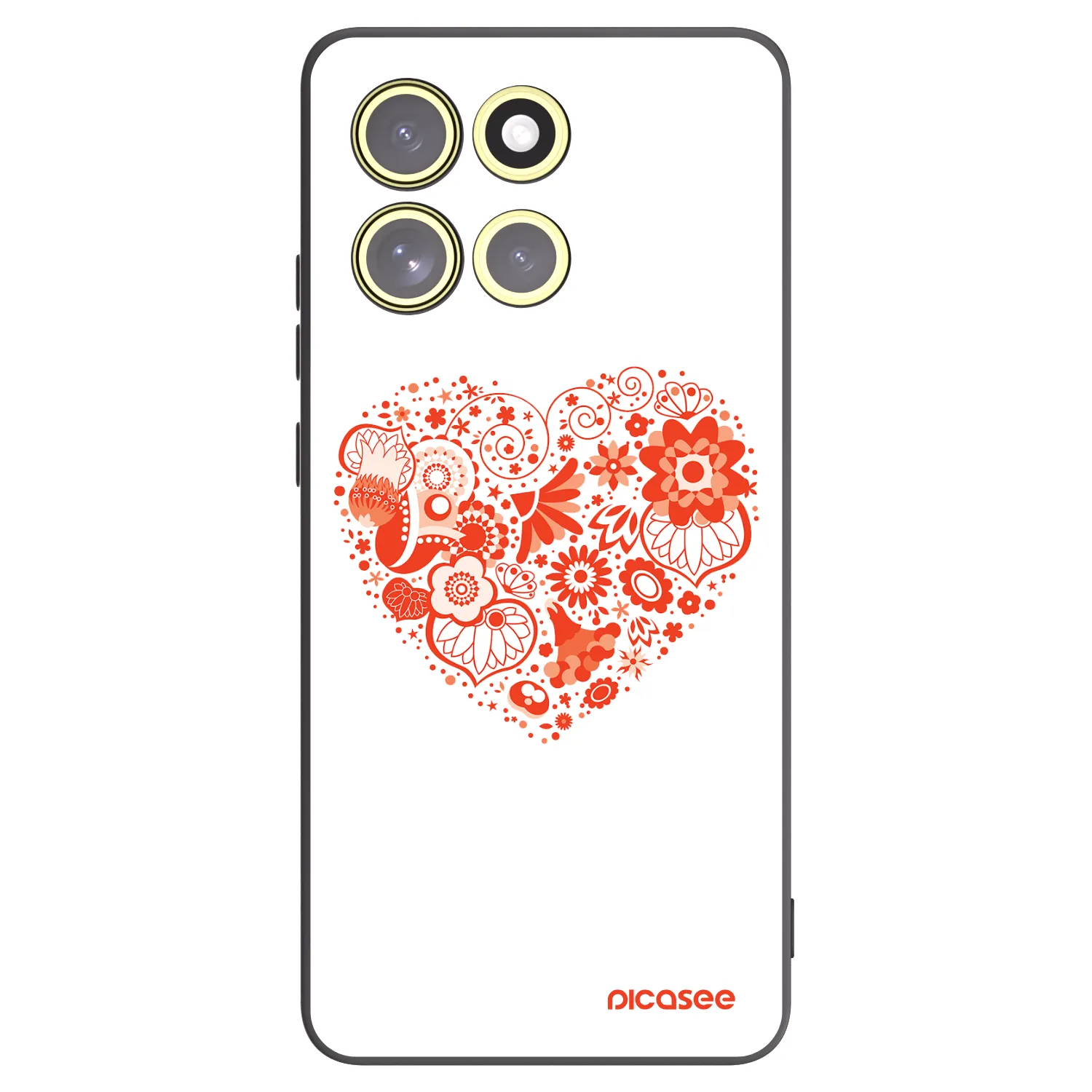 Picasee silikonový černý obal pro Motorola Moto G86 5G - Velké srdce