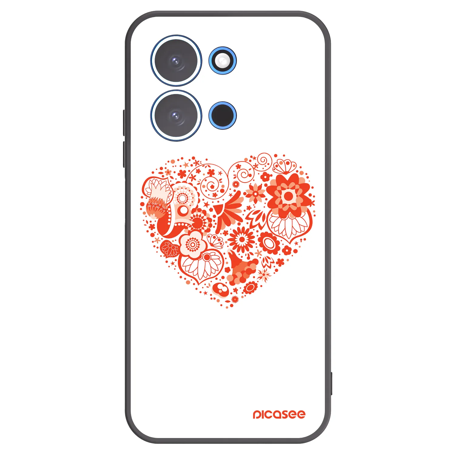Picasee silikonový černý obal pro Xiaomi Redmi 15C 4G - Velké srdce