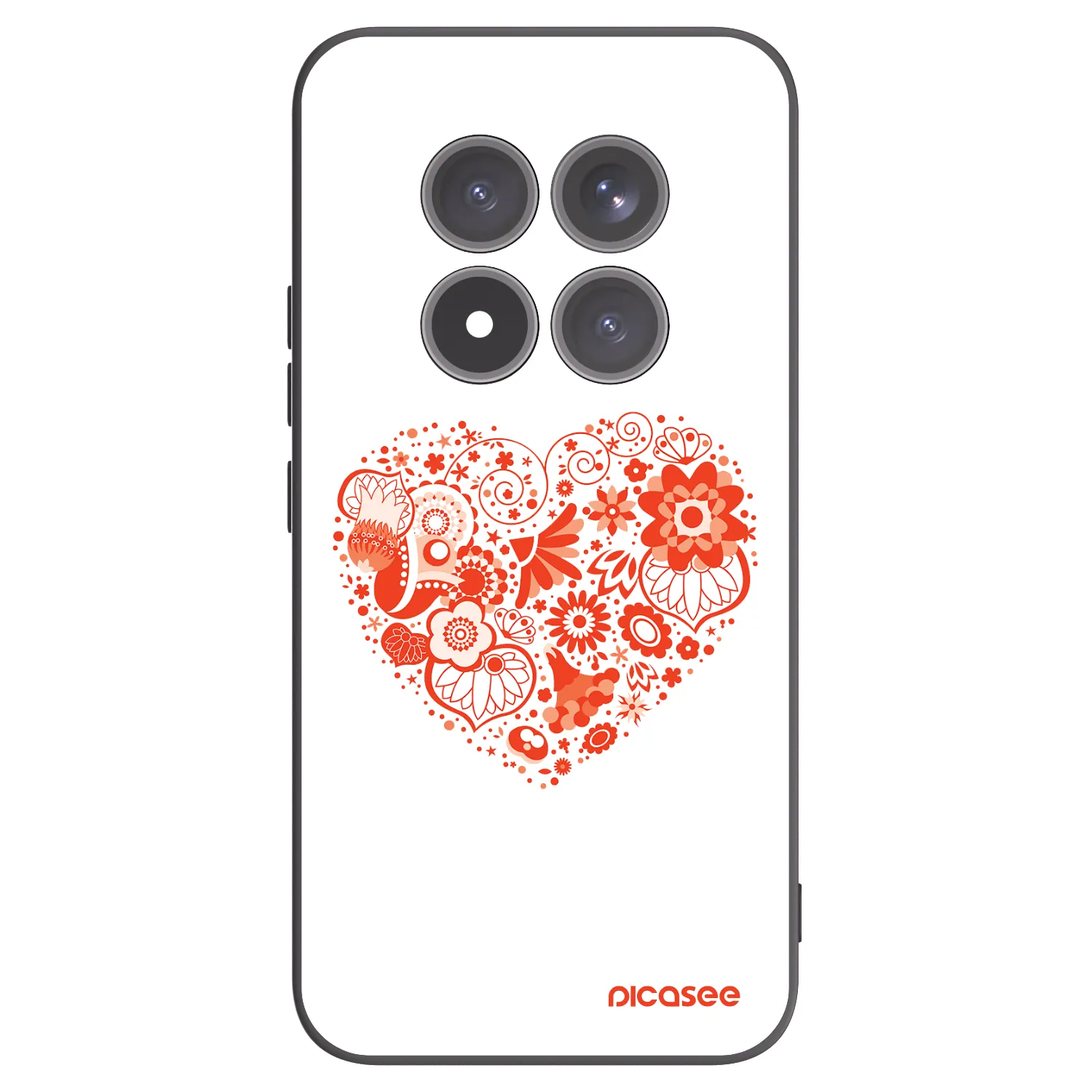 Picasee silikonový černý obal pro Xiaomi Redmi Note 15 Pro+ - Velké srdce