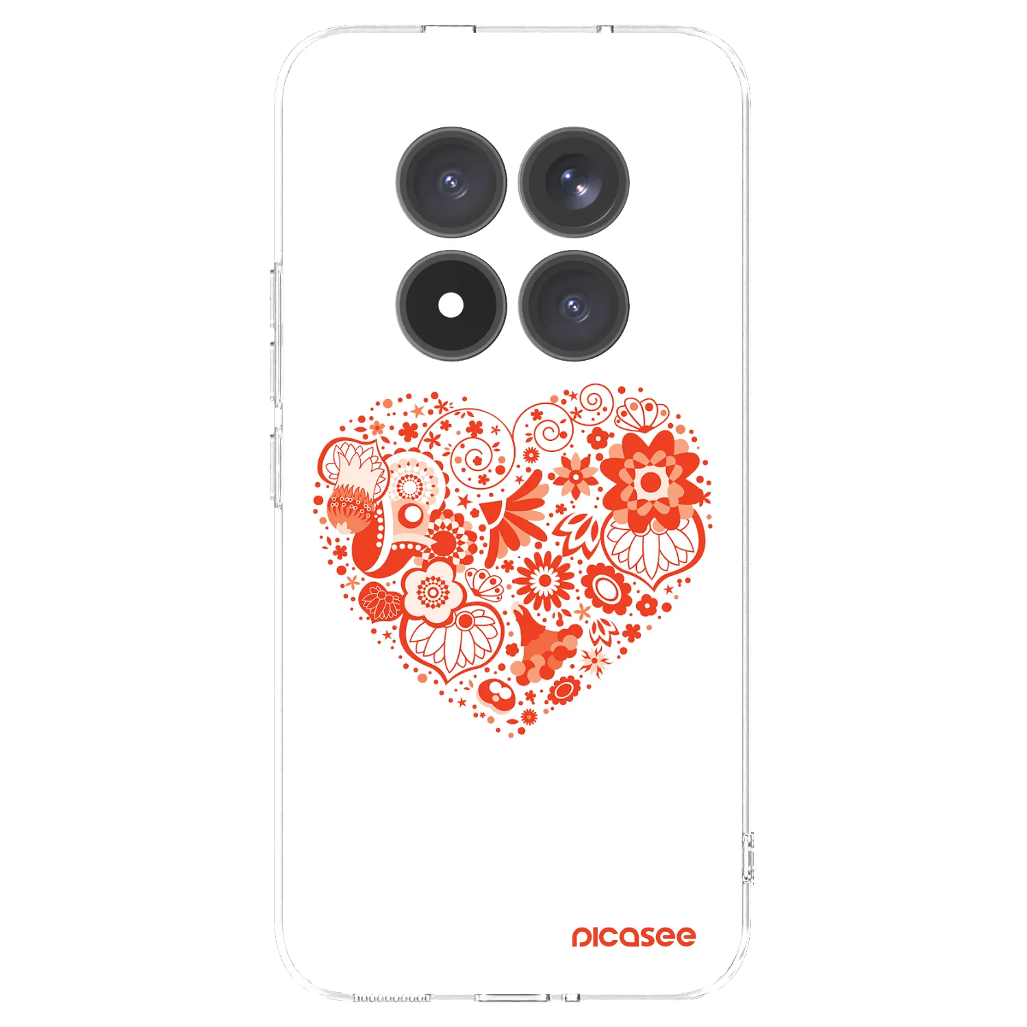 Picasee silikonový průhledný obal pro Xiaomi Redmi Note 15 Pro+ - Velké srdce