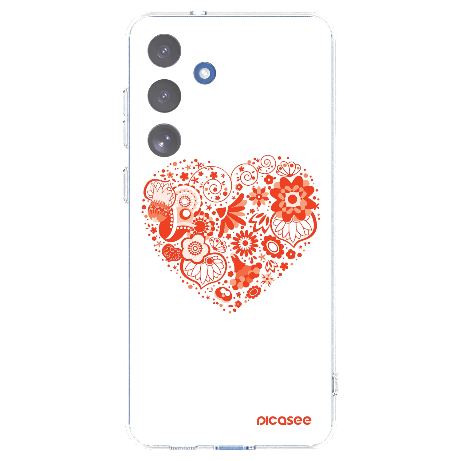 Picasee silikonový průhledný obal pro Samsung Galaxy S25 FE 5G - Velké srdce