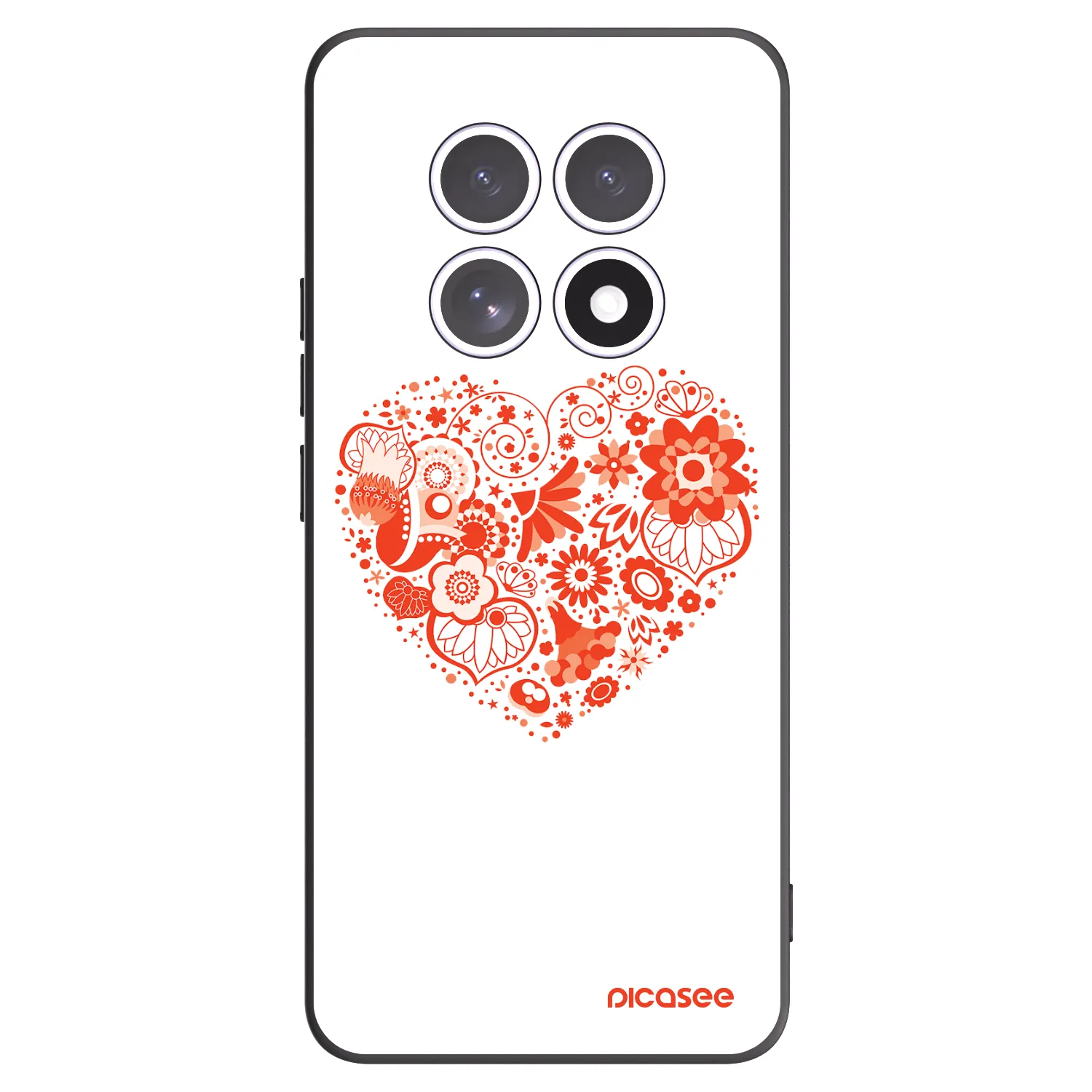 Picasee silikonový černý obal pro Xiaomi Redmi Note 15 - Velké srdce