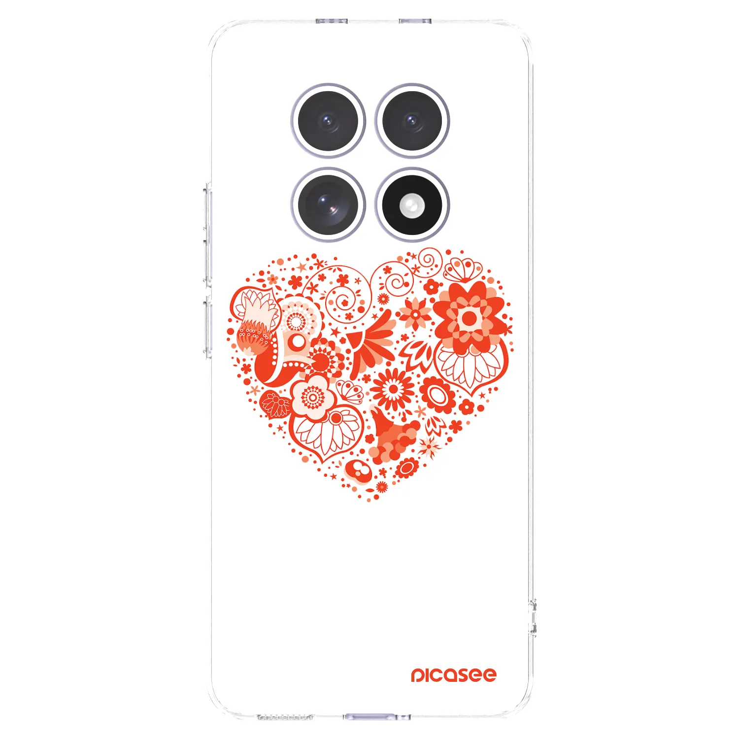 Picasee silikonový průhledný obal pro Xiaomi Redmi Note 15 - Velké srdce
