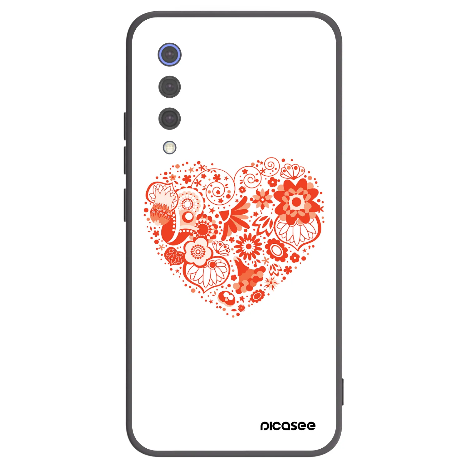Picasee silikonový černý obal pro Xiaomi Mi 9 SE - Velké srdce