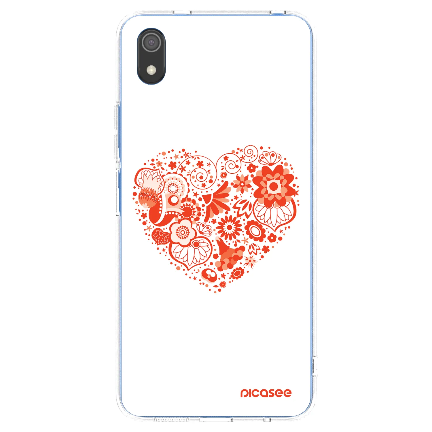 Picasee silikonový průhledný obal pro Xiaomi Redmi 7A - Velké srdce