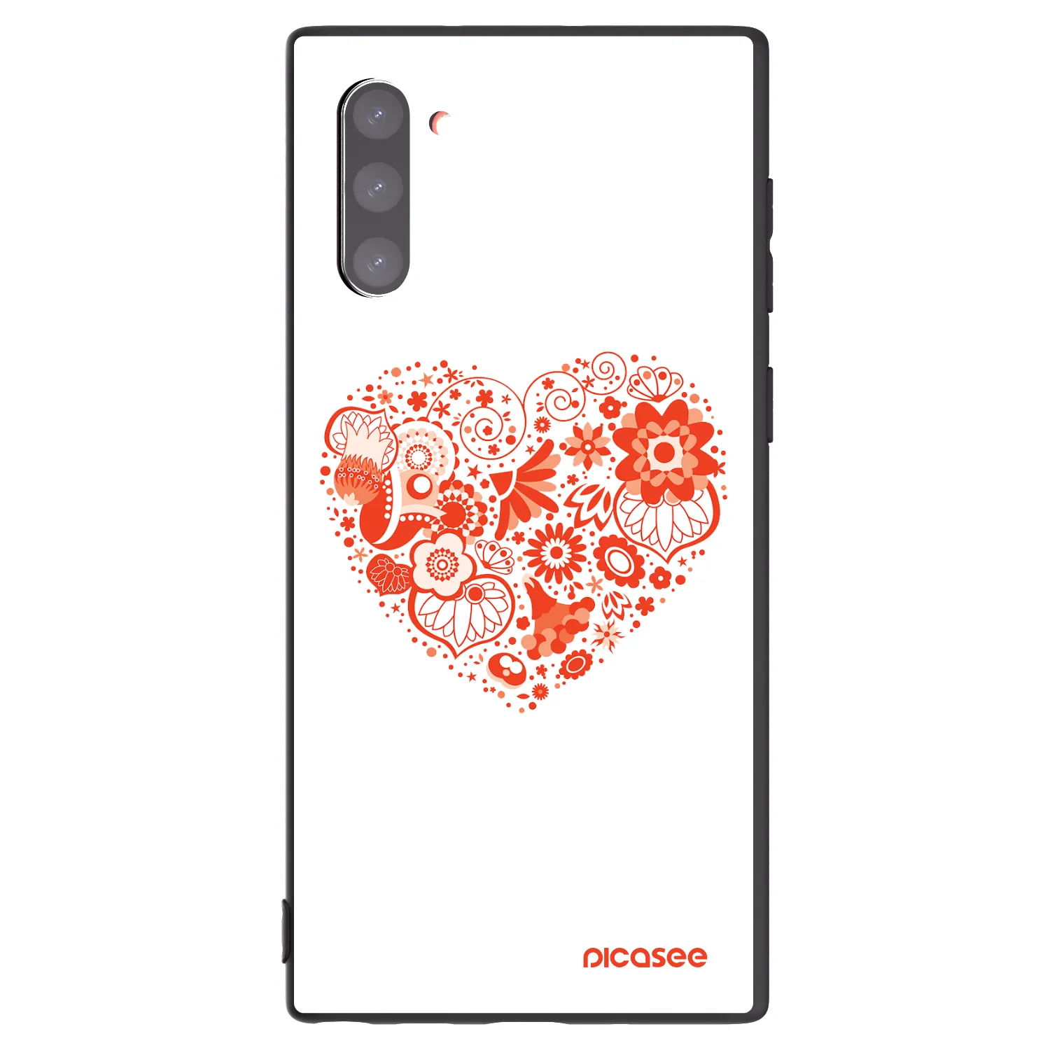 Picasee silikonový černý obal pro Samsung Galaxy Note 10 N970F - Velké srdce
