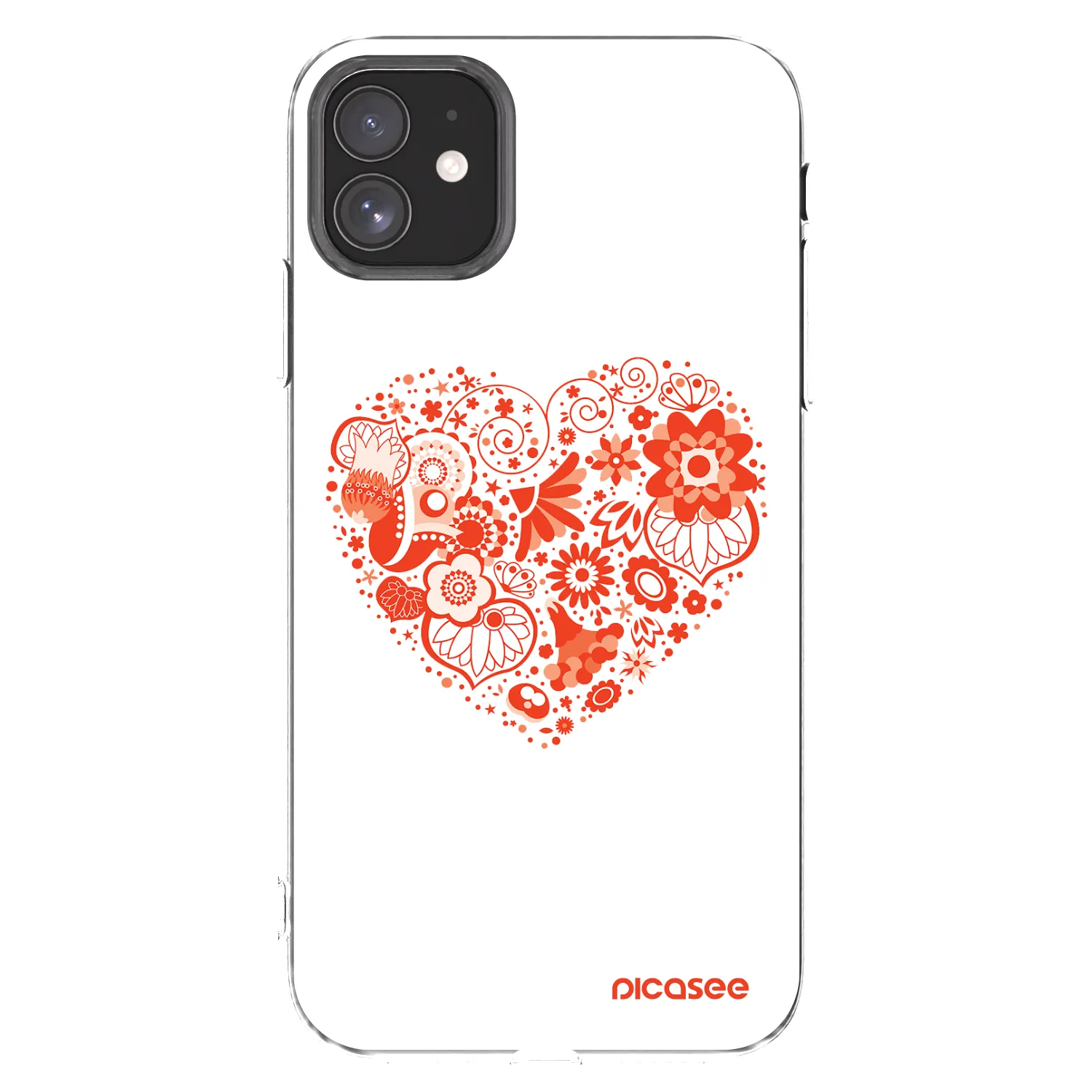 Picasee silikonový průhledný obal pro Apple iPhone 11 - Velké srdce