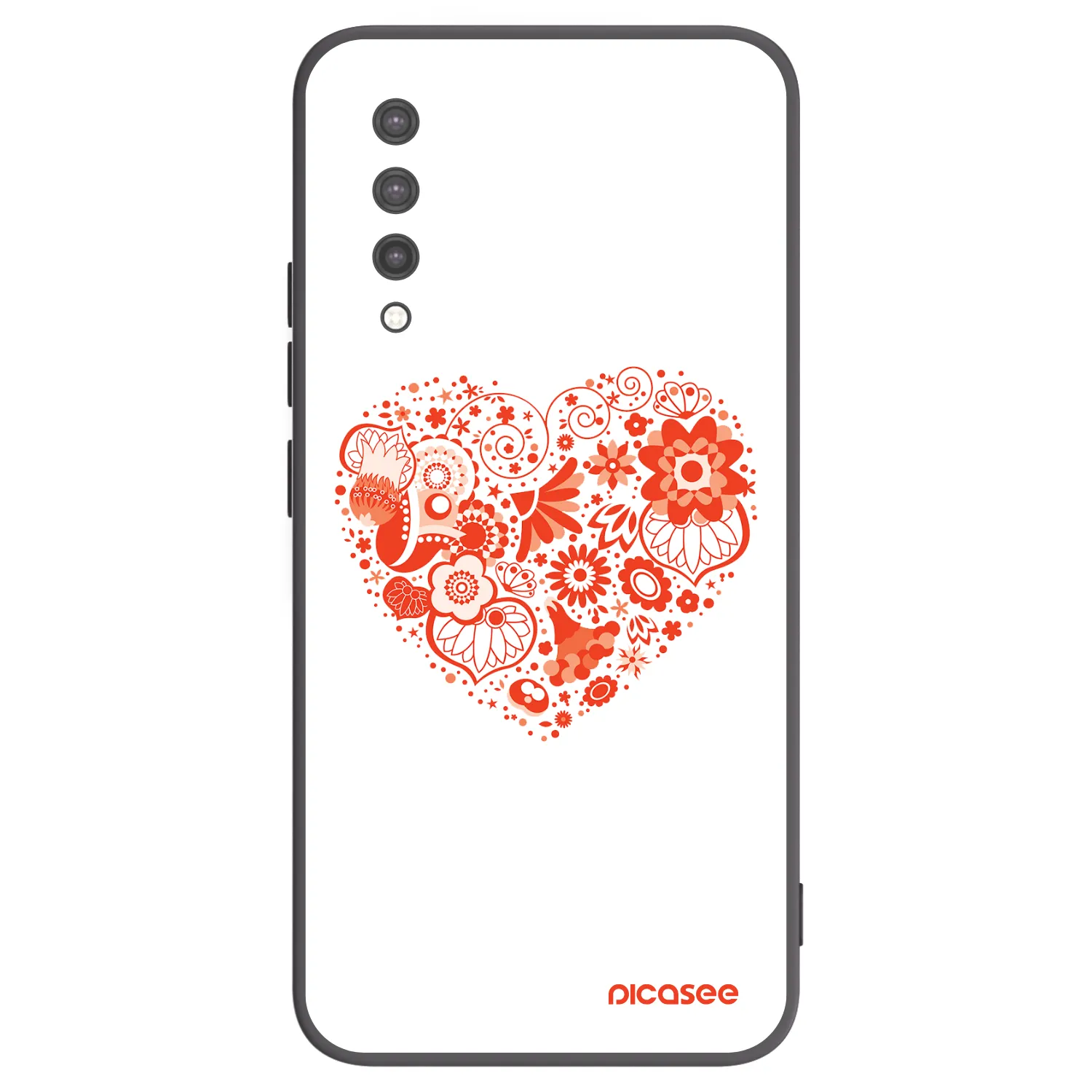 Picasee silikonový černý obal pro Xiaomi Mi 9 Lite - Velké srdce