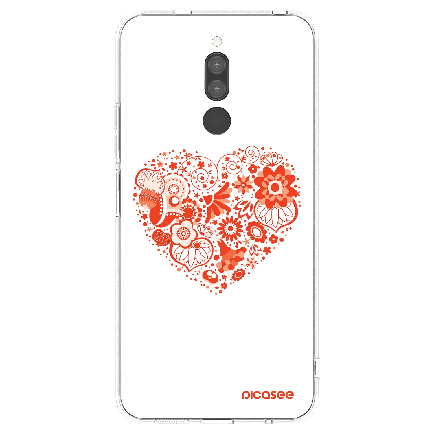 Picasee silikonový průhledný obal pro Xiaomi Redmi 8 - Velké srdce