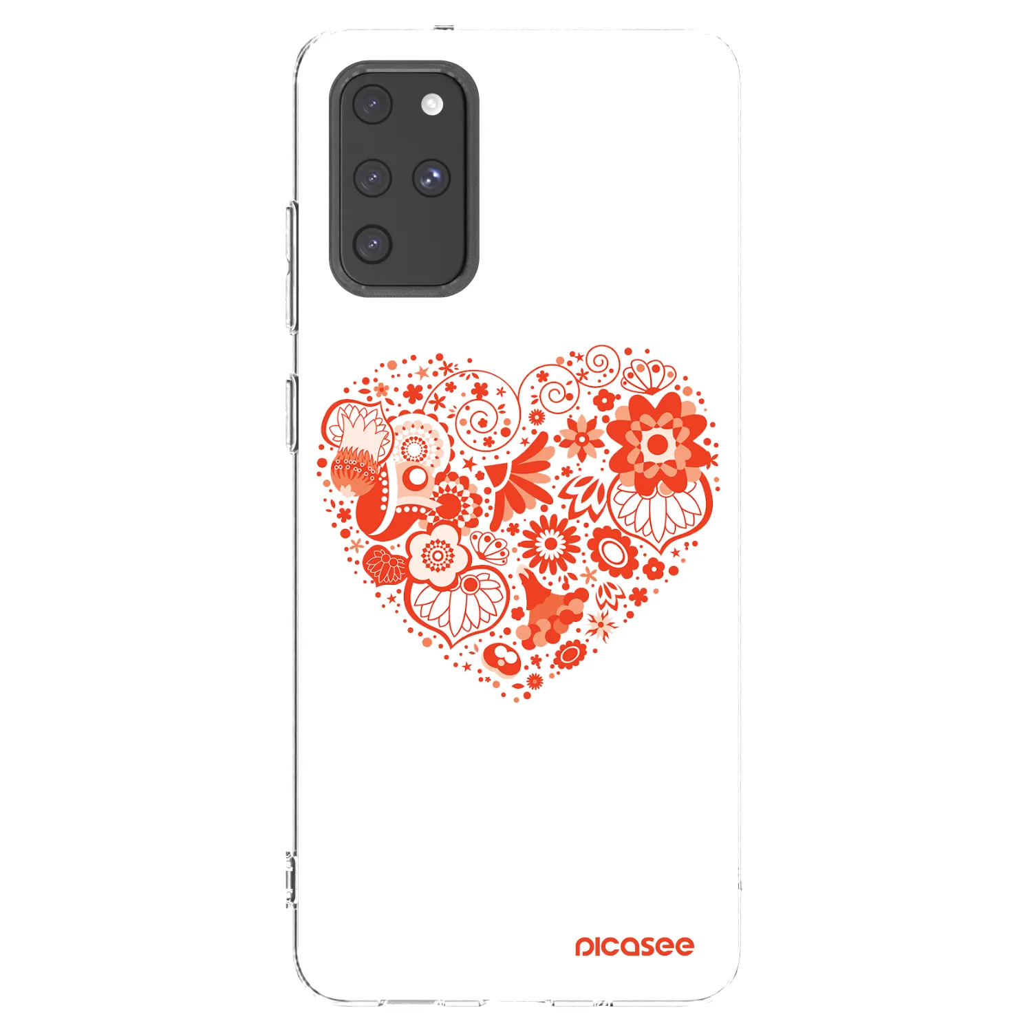 Picasee silikonový průhledný obal pro Samsung Galaxy S20+ G985F - Velké srdce