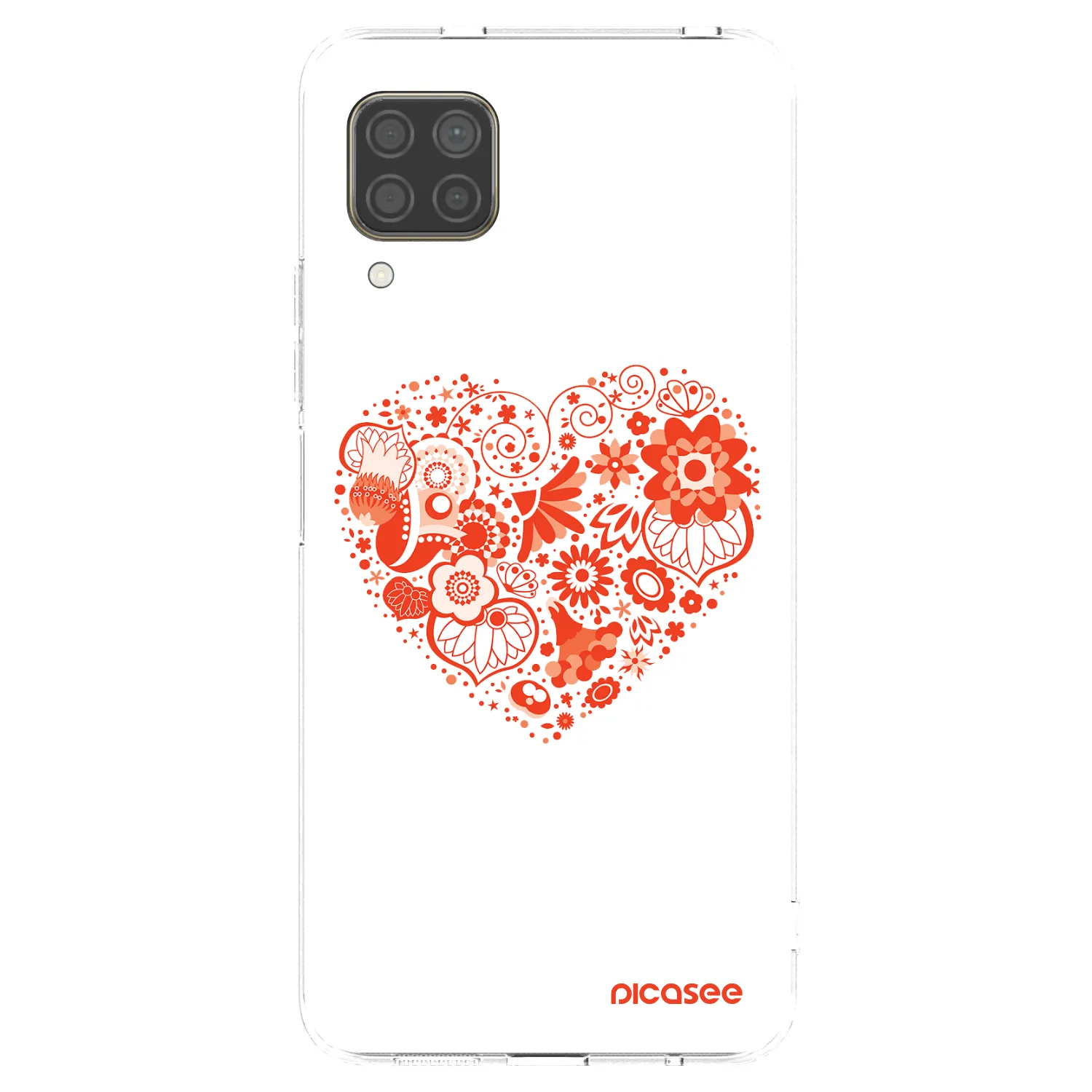 Picasee silikonový průhledný obal pro Huawei P40 Lite - Velké srdce