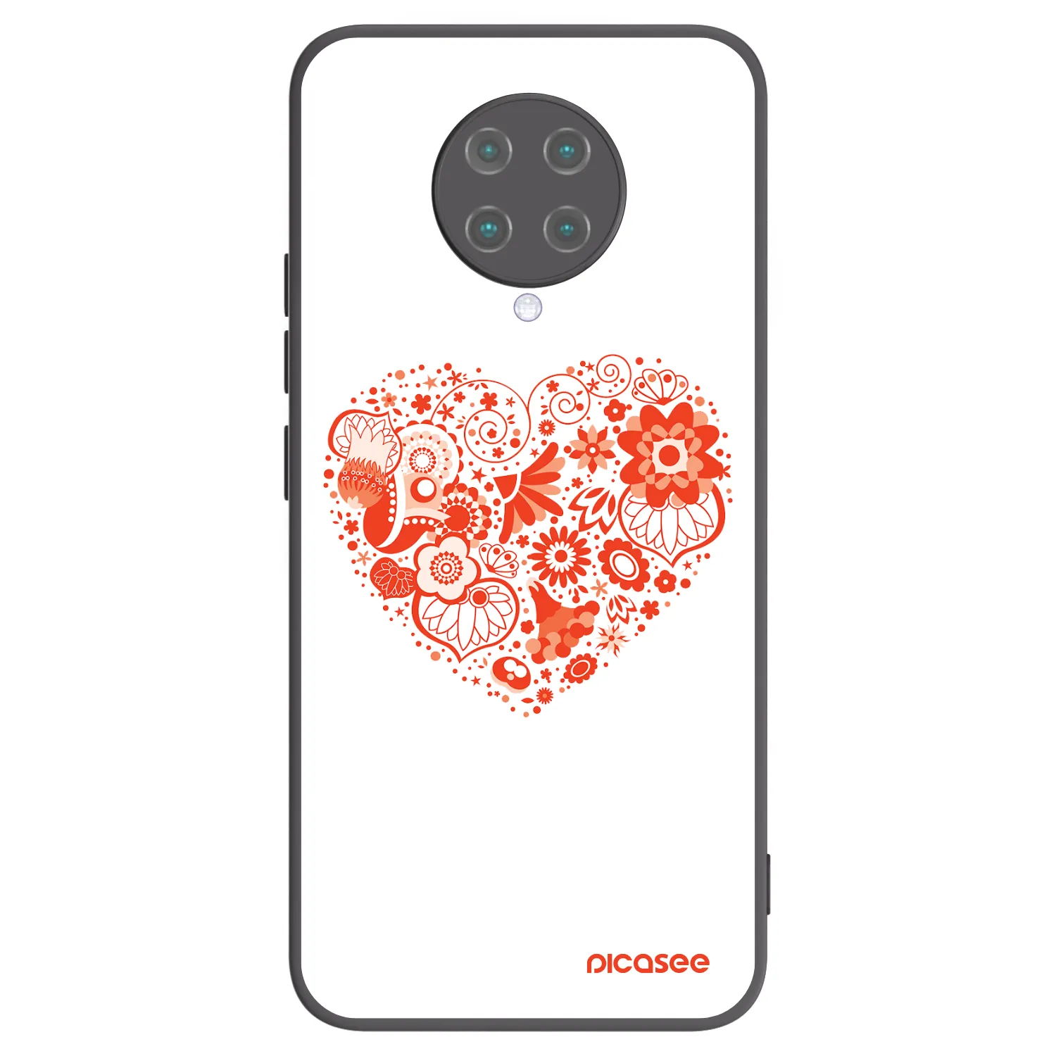 Picasee silikonový černý obal pro Xiaomi Poco F2 Pro - Velké srdce