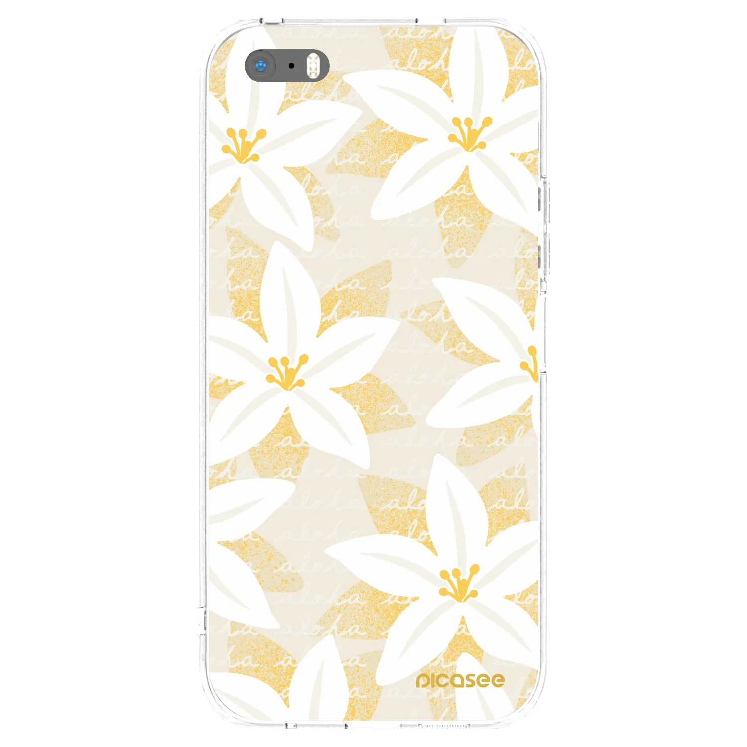 Picasee silikonový průhledný obal pro Apple iPhone 5/5S/SE - Island Leave