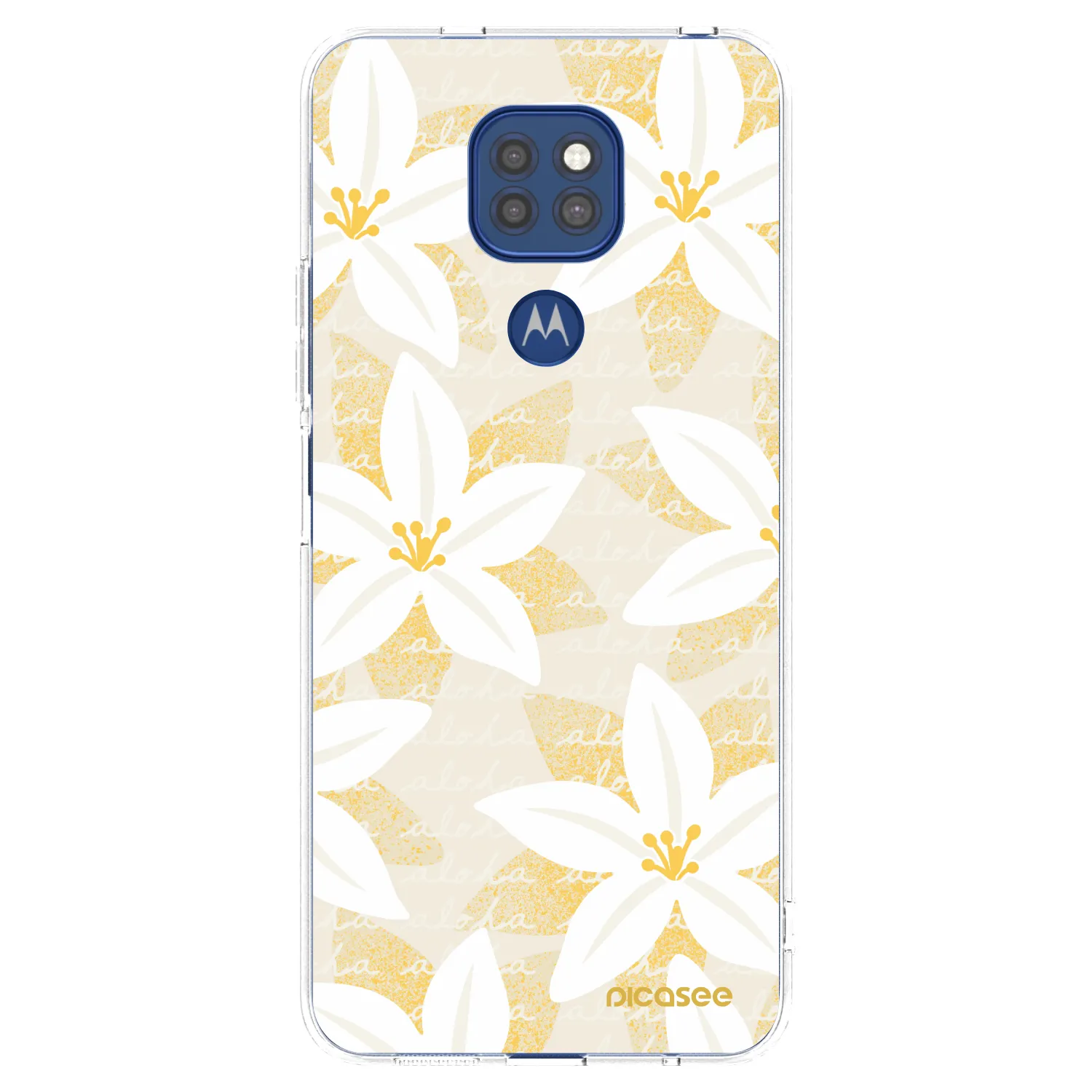 Picasee silikonový průhledný obal pro Motorola Moto G9 Play - Island Leave