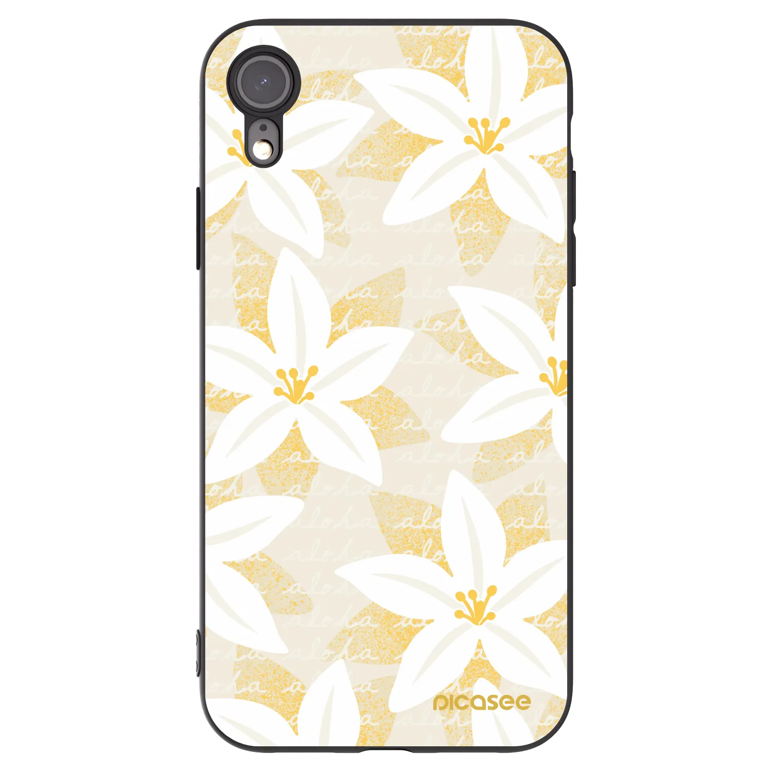 Picasee silikonový černý obal pro Apple iPhone XR - Island Leave