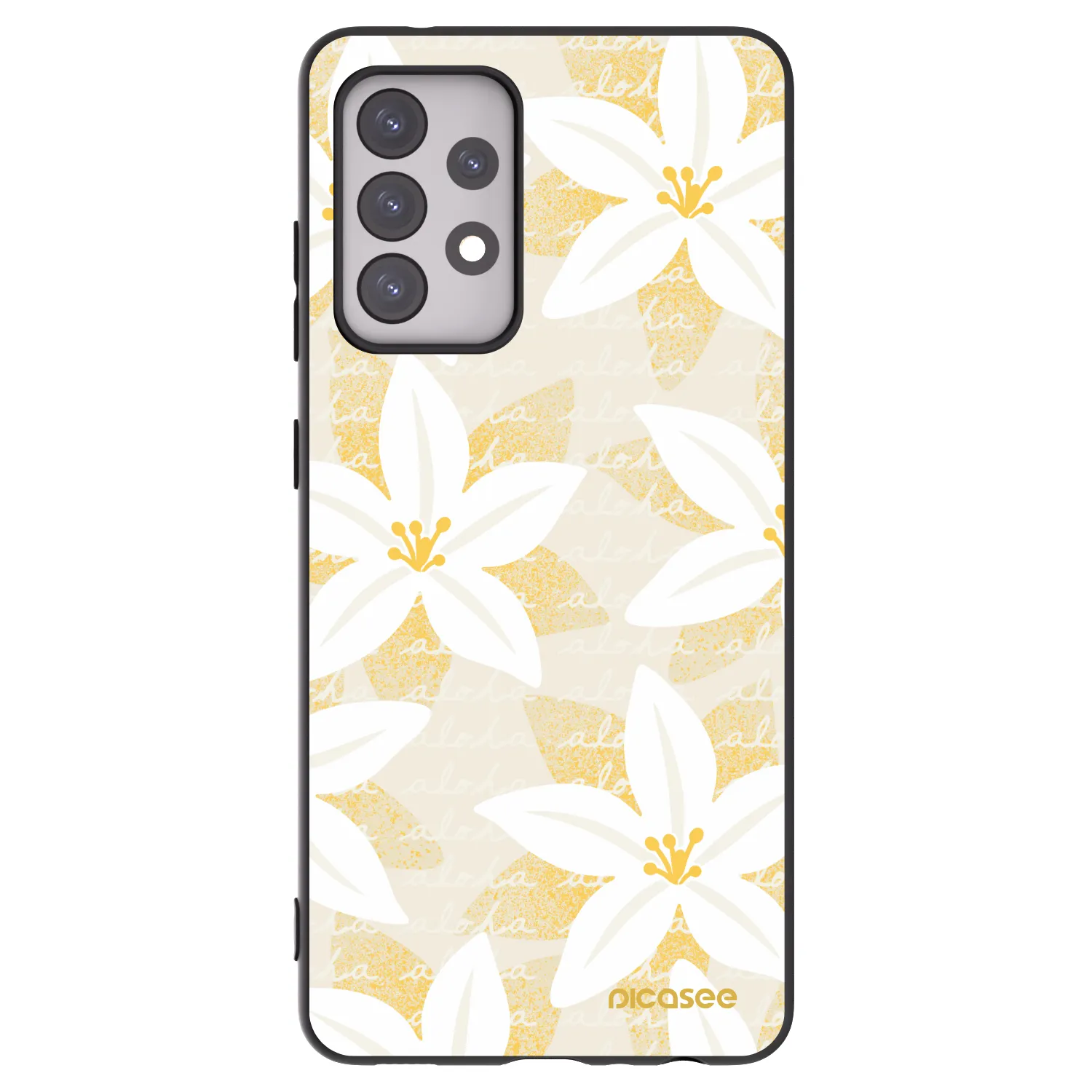 Picasee silikonový černý obal pro Samsung Galaxy A52s 5G A528B - Island Leave