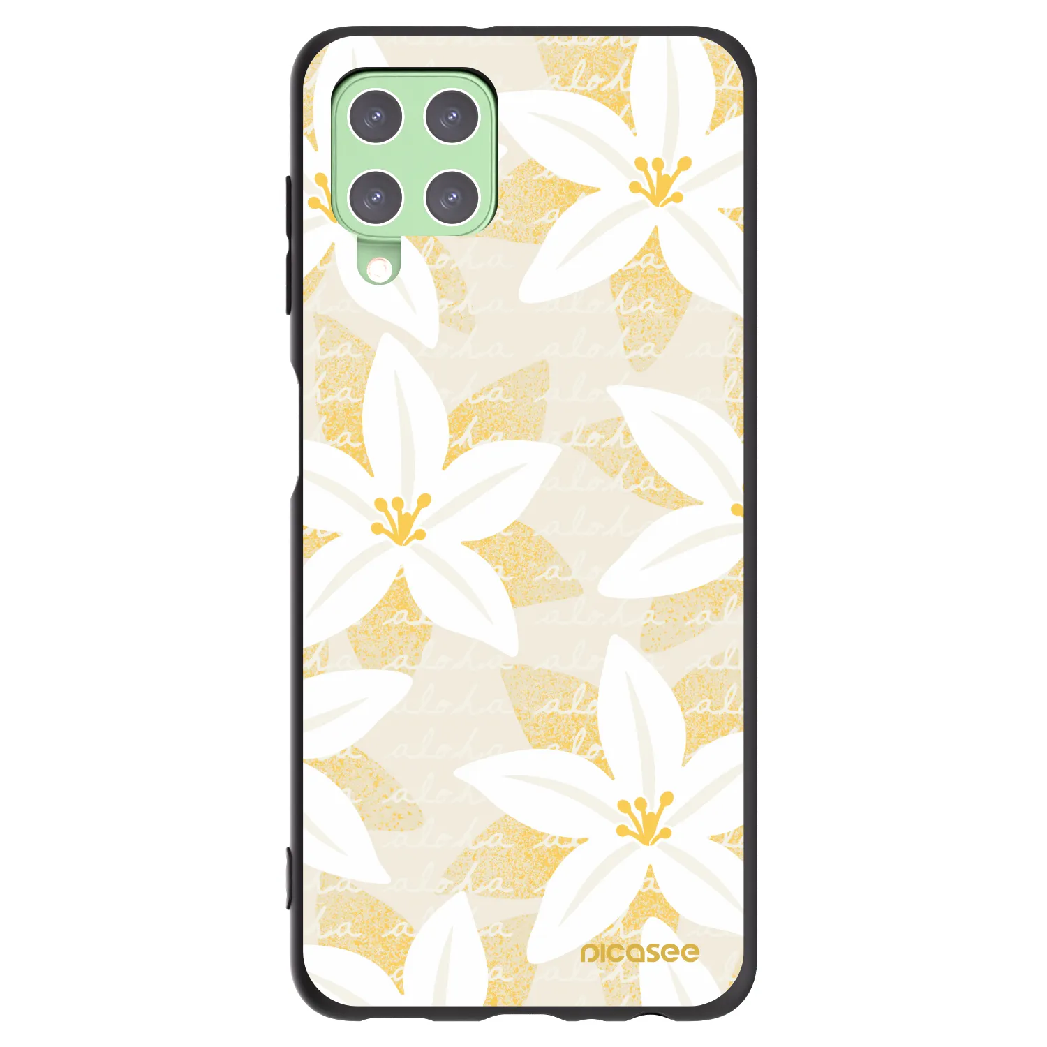 Picasee silikonový černý obal pro Samsung Galaxy A22 A225F 4G - Island Leave