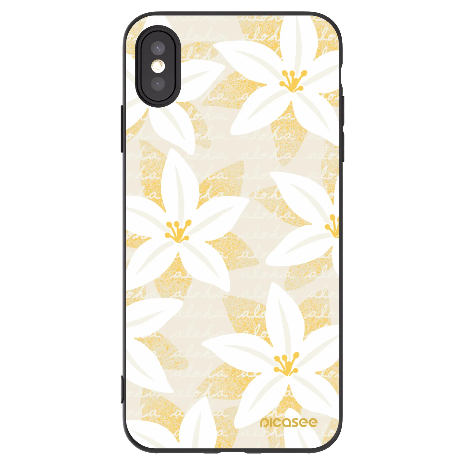 Picasee silikonový černý obal pro Apple iPhone XS Max - Island Leave