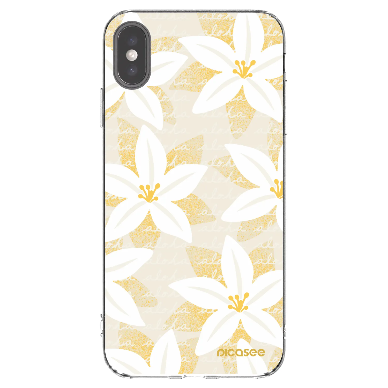 Picasee silikonový průhledný obal pro Apple iPhone XS Max - Island Leave