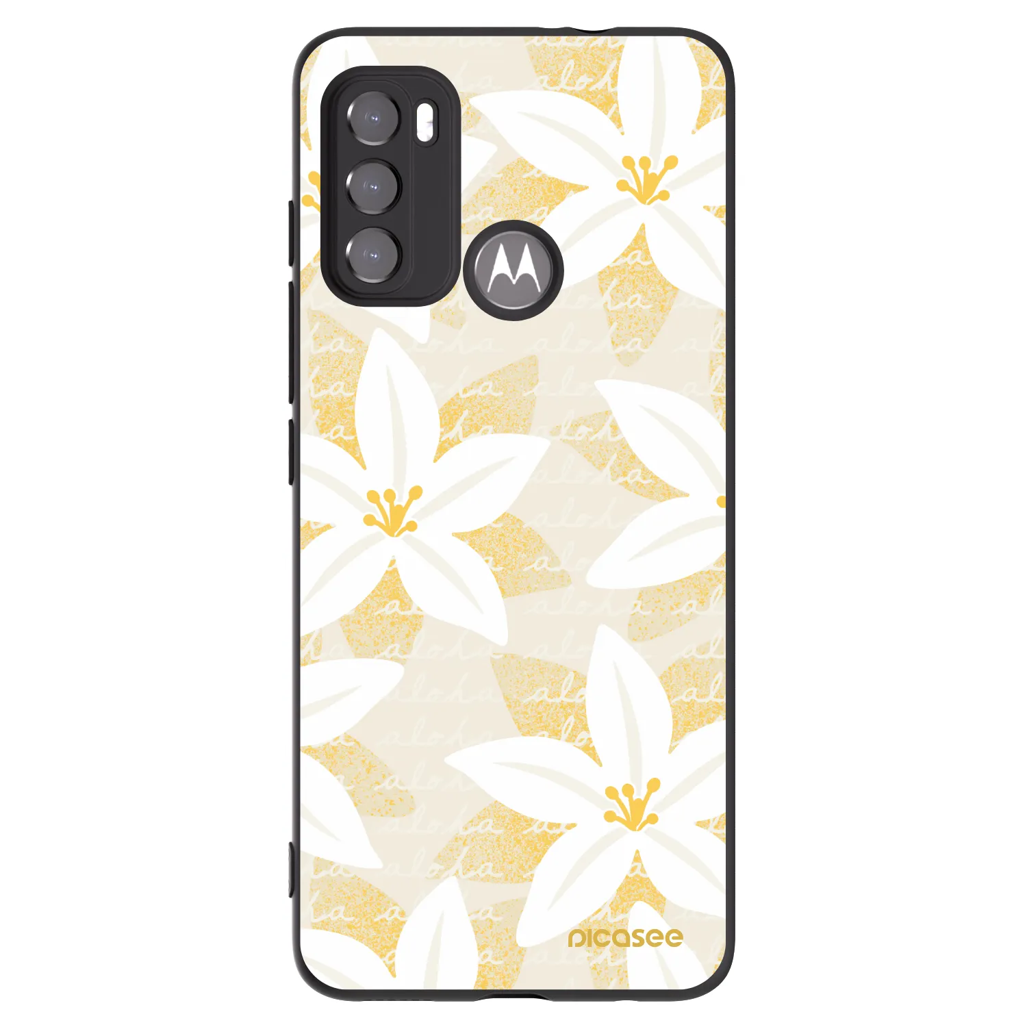 Picasee silikonový černý obal pro Motorola Moto G60 - Island Leave