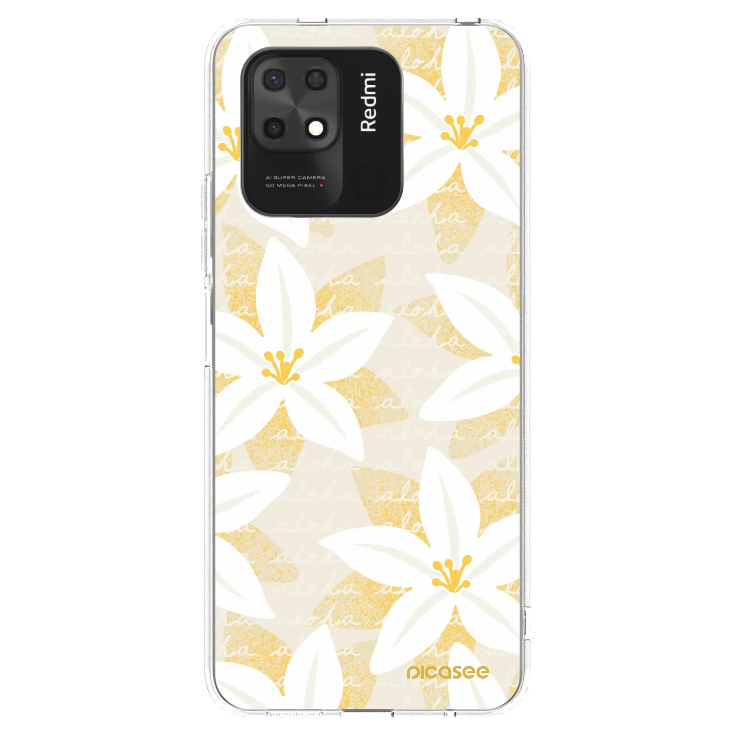 Picasee silikonový průhledný obal pro Xiaomi Redmi 10C - Island Leave