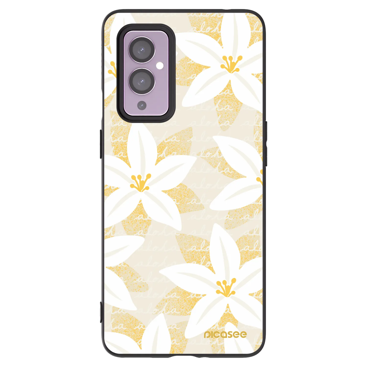 Picasee silikonový černý obal pro OnePlus 9 - Island Leave