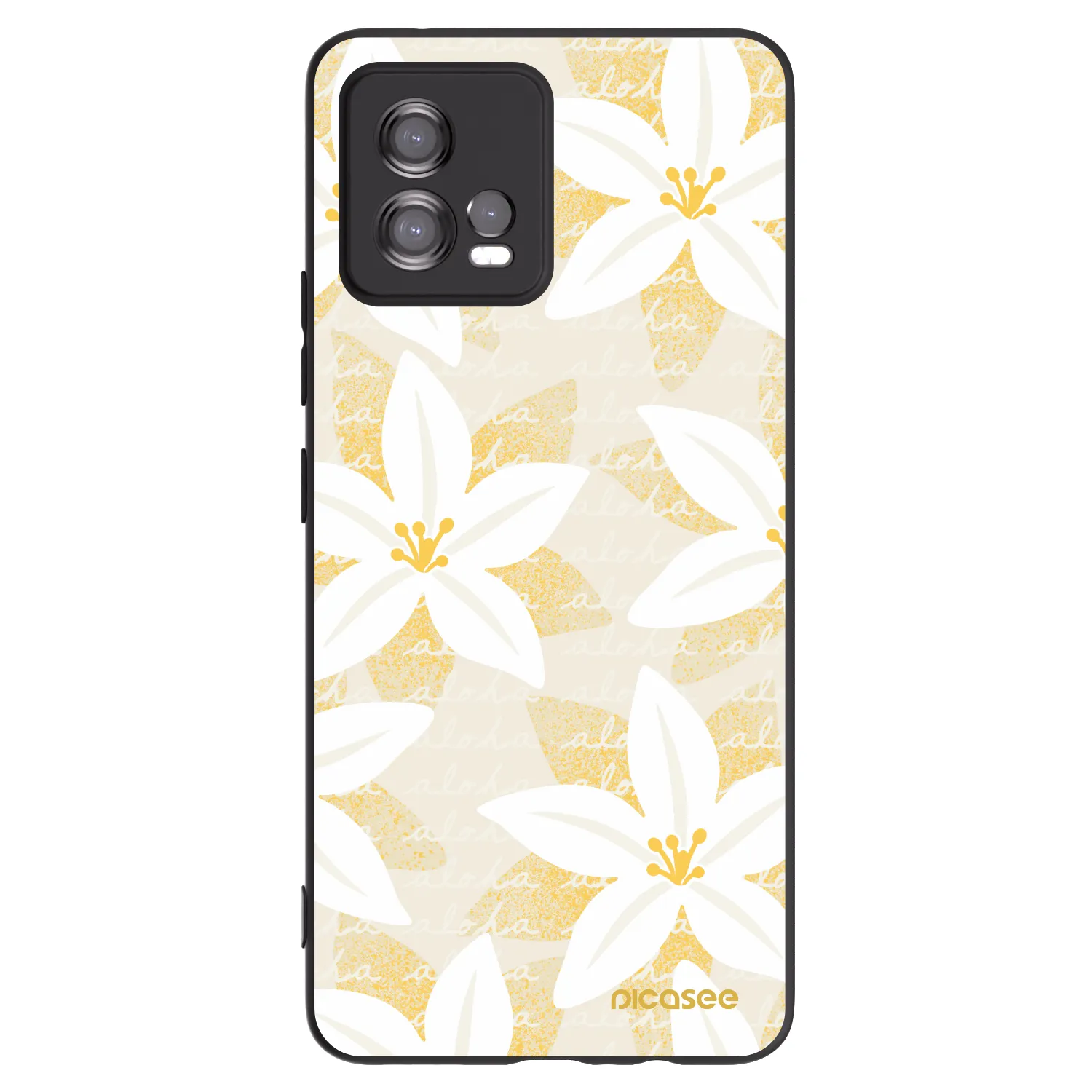 Picasee silikonový černý obal pro Motorola Moto G72 - Island Leave