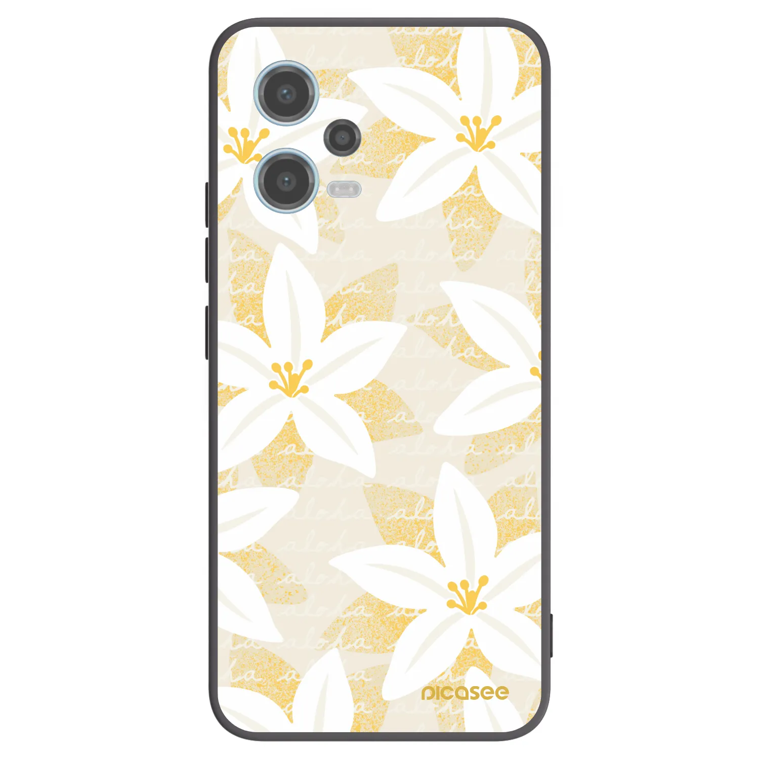 Picasee silikonový černý obal pro Xiaomi Redmi Note 12 5G - Island Leave