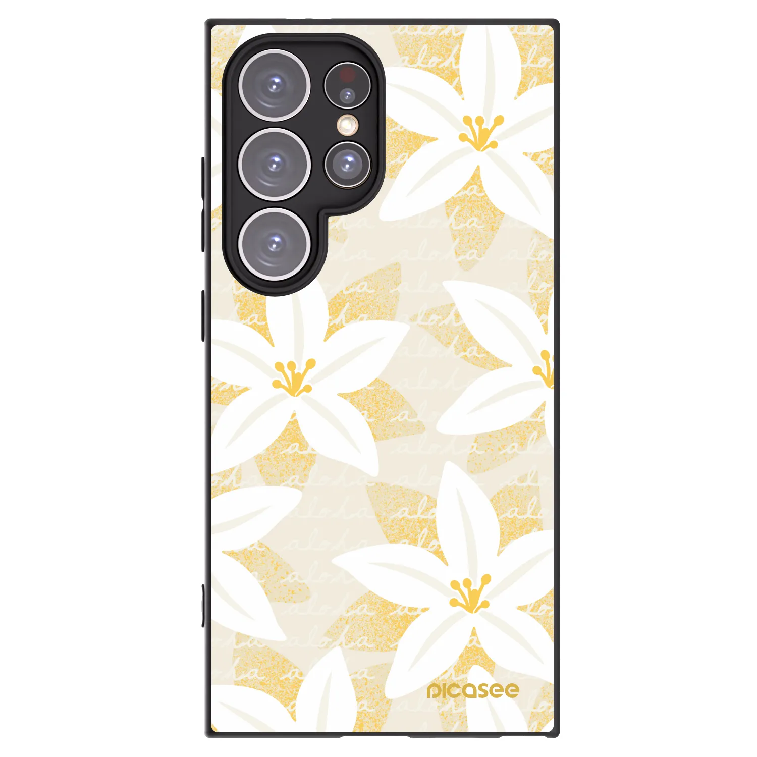 Picasee silikonový černý obal pro Samsung Galaxy S24 Ultra S928B 5G - Island Leave