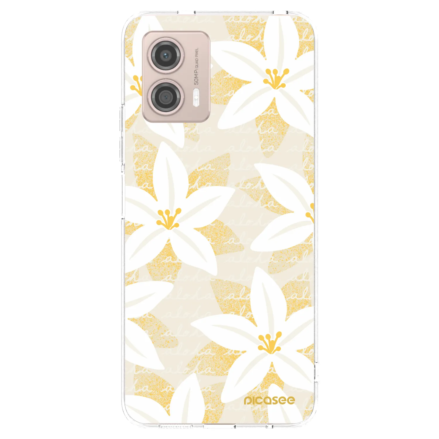 Picasee silikonový průhledný obal pro Motorola Moto G53 5G - Island Leave