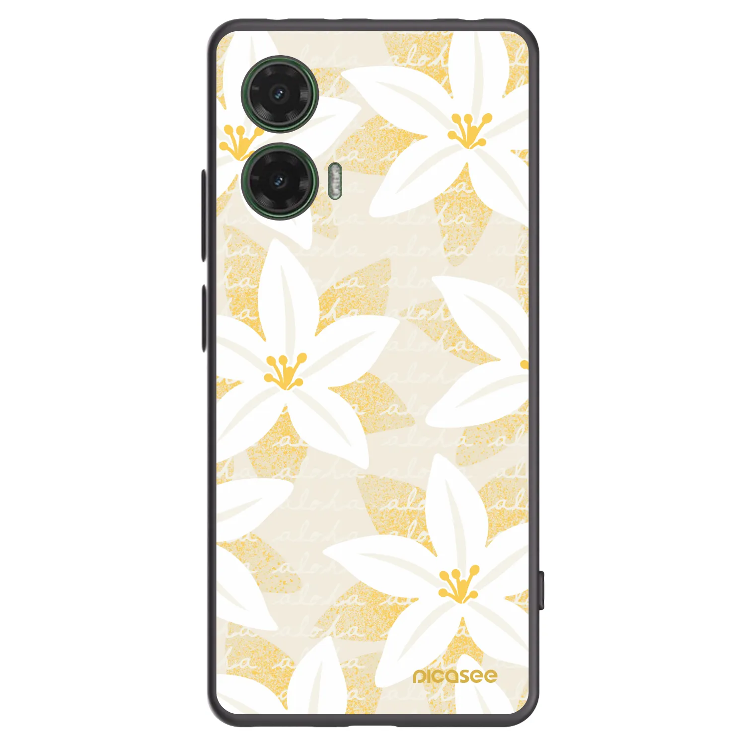 Picasee silikonový černý obal pro Motorola Moto G35 5G - Island Leave