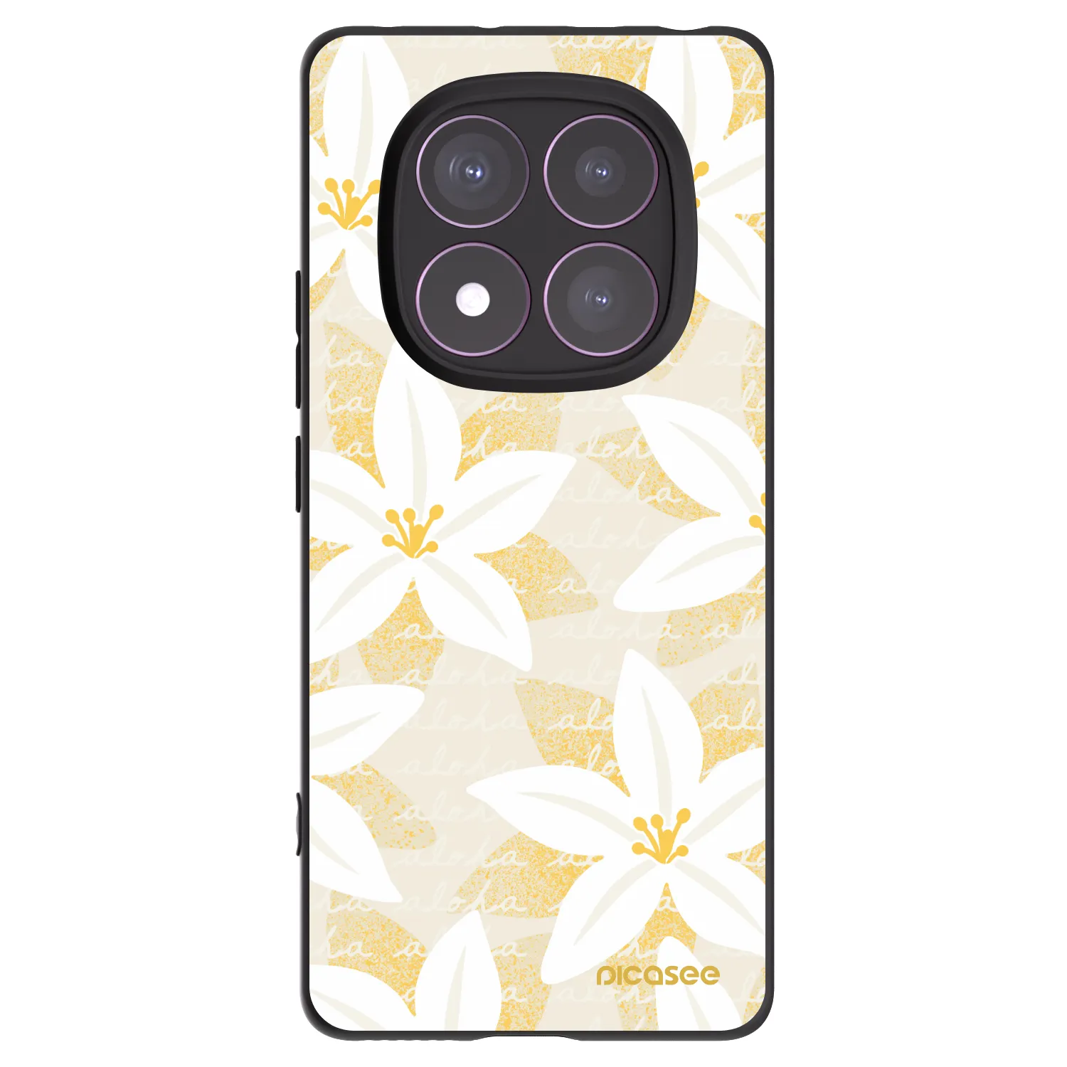 Picasee silikonový černý obal pro Xiaomi Redmi Note 14 Pro 4G - Island Leave