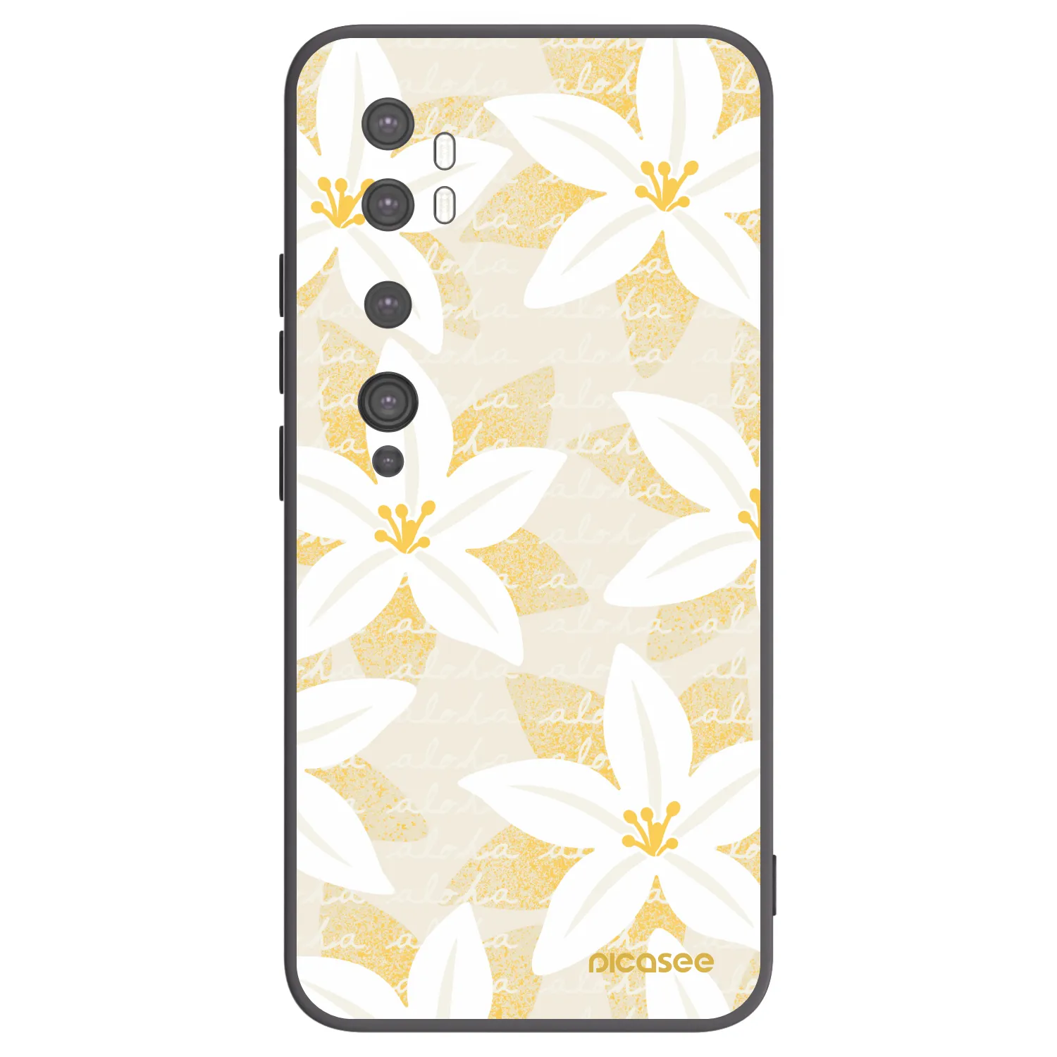 Picasee silikonový černý obal pro Xiaomi Mi Note 10 (Pro) - Island Leave