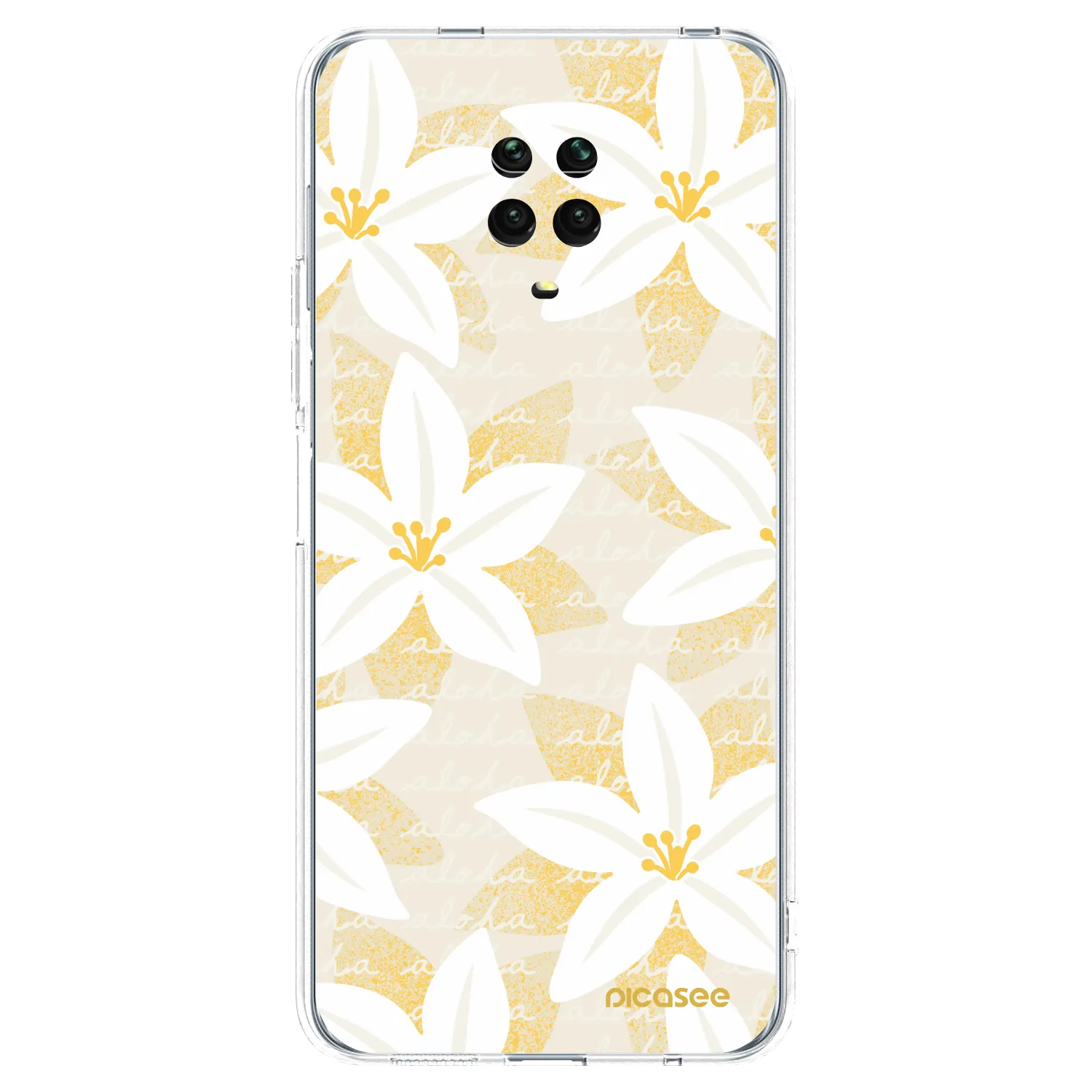 Picasee silikonový průhledný obal pro Xiaomi Redmi Note 9 Pro - Island Leave
